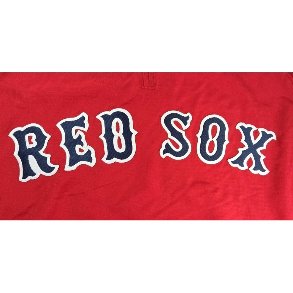 Majestic Boston Red Sox Cool Base 1/4 Zip Pullover Windbreaker Red Mens Size M